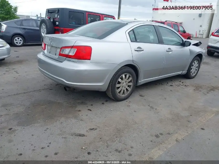 2009 Mitsubishi Galant Es/Sport Edition VIN: 4A3AB36F19E007905 Lot: 42249625