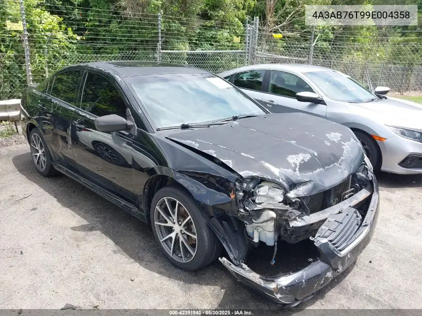 2009 Mitsubishi Galant Ralliart VIN: 4A3AB76T99E004358 Lot: 42391940
