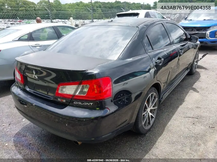 2009 Mitsubishi Galant Ralliart VIN: 4A3AB76T99E004358 Lot: 42391940