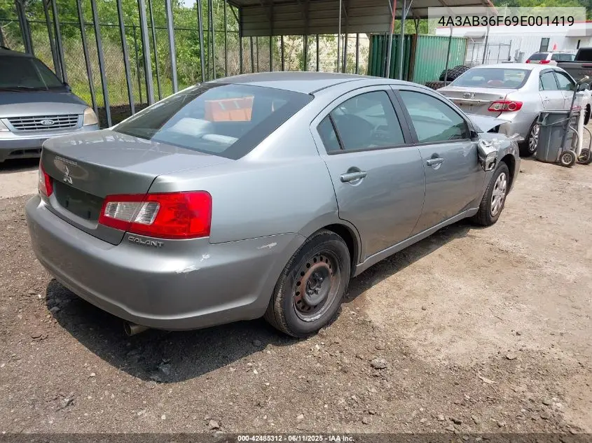 2009 Mitsubishi Galant Es/Sport Edition VIN: 4A3AB36F69E001419 Lot: 42485312