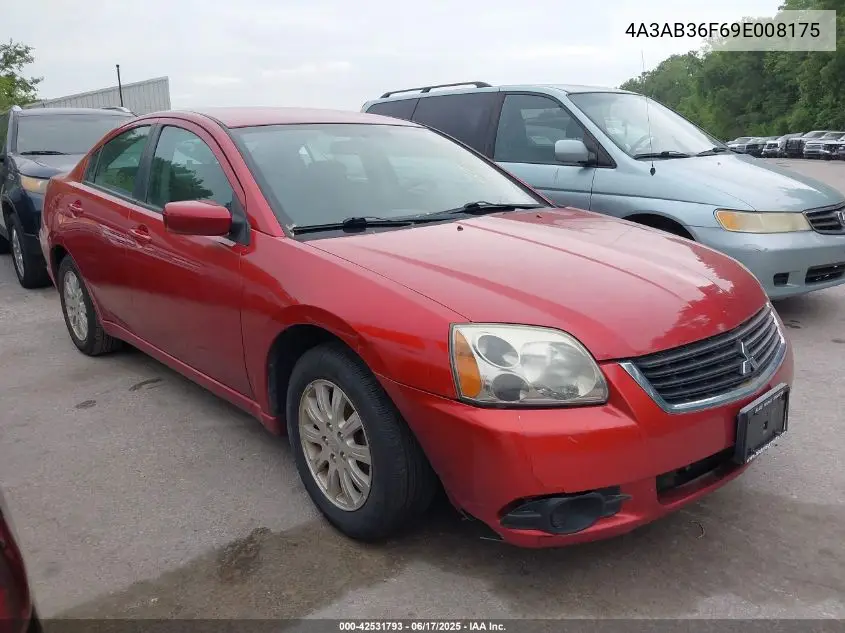 2009 Mitsubishi Galant Es/Sport Edition VIN: 4A3AB36F69E008175 Lot: 42531793