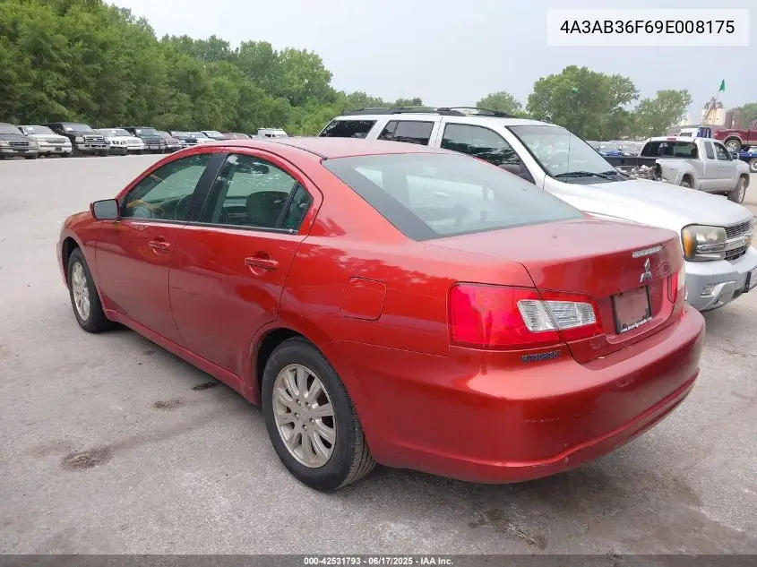 2009 Mitsubishi Galant Es/Sport Edition VIN: 4A3AB36F69E008175 Lot: 42531793