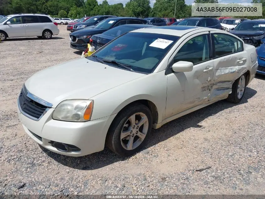 2009 Mitsubishi Galant Es VIN: 4A3AB56F09E027008 Lot: 42553707