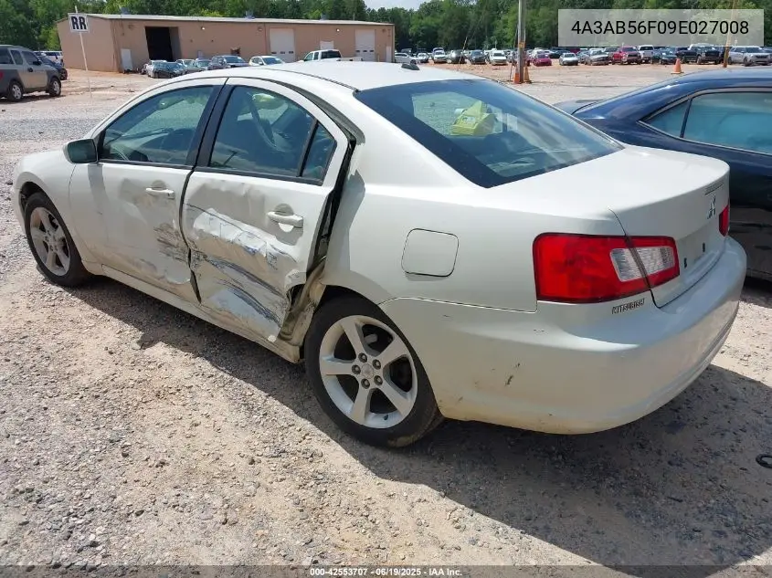 2009 Mitsubishi Galant Es VIN: 4A3AB56F09E027008 Lot: 42553707