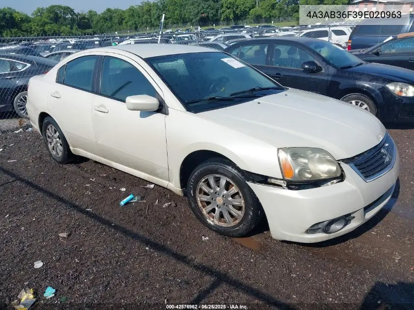 2009 Mitsubishi Galant Es/Sport Edition VIN: 4A3AB36F39E020963 Lot: 42576962