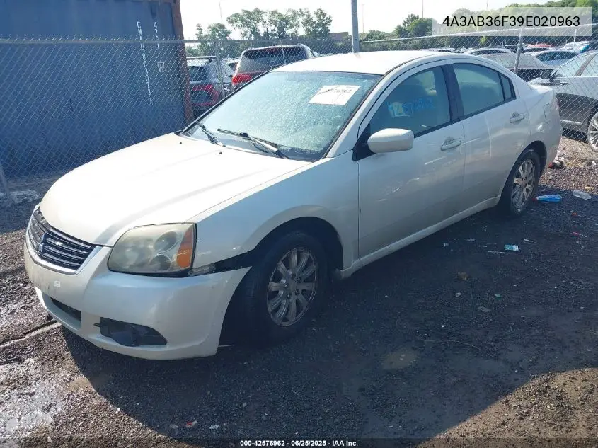 2009 Mitsubishi Galant Es/Sport Edition VIN: 4A3AB36F39E020963 Lot: 42576962