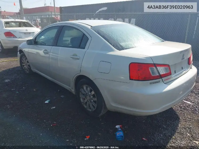 2009 Mitsubishi Galant Es/Sport Edition VIN: 4A3AB36F39E020963 Lot: 42576962