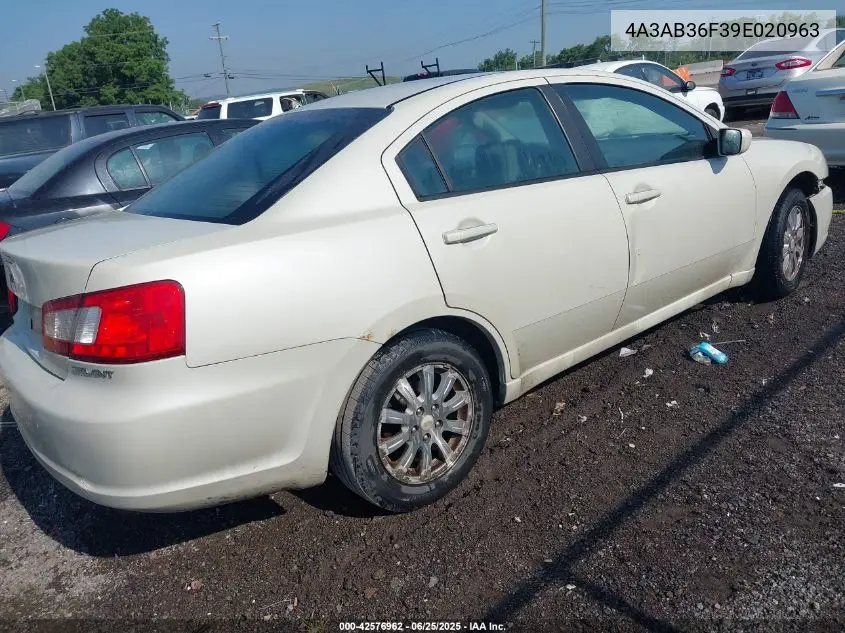 2009 Mitsubishi Galant Es/Sport Edition VIN: 4A3AB36F39E020963 Lot: 42576962