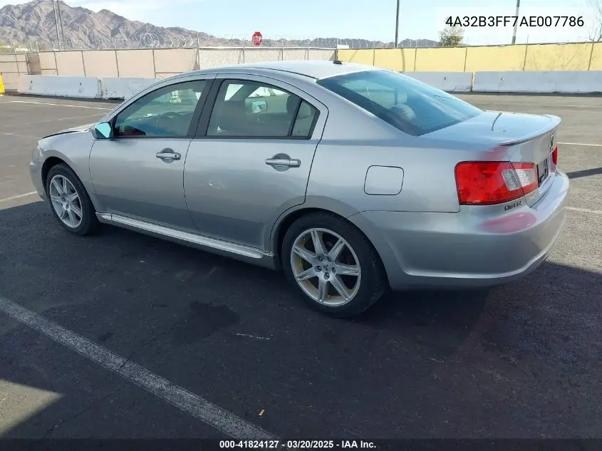 2010 Mitsubishi Galant Es/Se VIN: 4A32B3FF7AE007786 Lot: 41824127