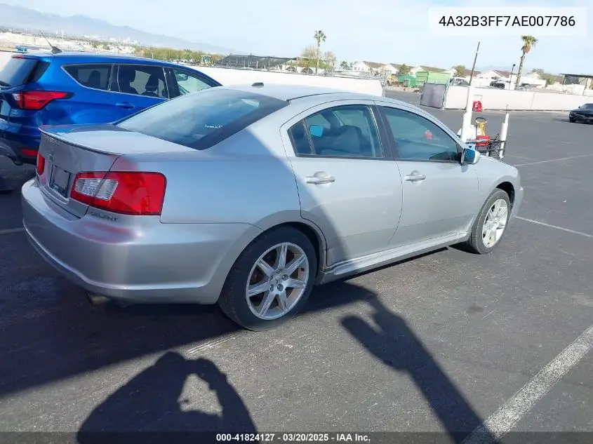 2010 Mitsubishi Galant Es/Se VIN: 4A32B3FF7AE007786 Lot: 41824127