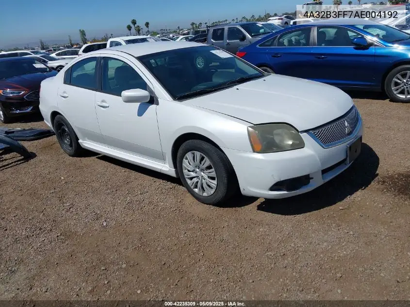2010 Mitsubishi Galant Es/Se VIN: 4A32B3FF7AE004192 Lot: 42235309