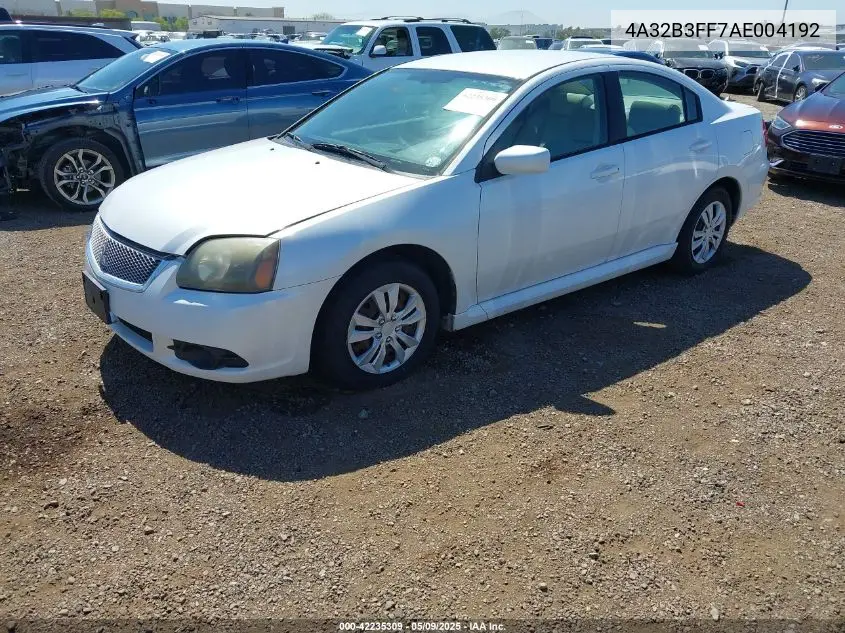 2010 Mitsubishi Galant Es/Se VIN: 4A32B3FF7AE004192 Lot: 42235309