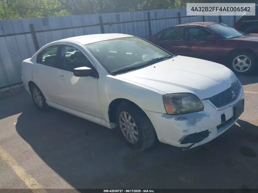 2010 Mitsubishi Galant Fe VIN: 4A32B2FF4AE006542 Lot: 42530727