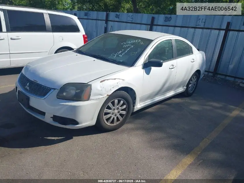 2010 Mitsubishi Galant Fe VIN: 4A32B2FF4AE006542 Lot: 42530727