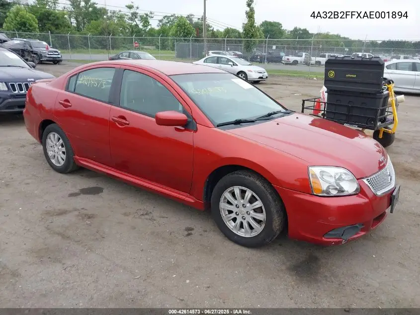 2010 Mitsubishi Galant Fe VIN: 4A32B2FFXAE001894 Lot: 42614573