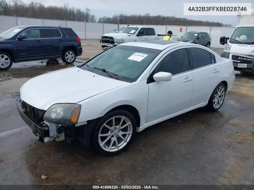 2011 Mitsubishi Galant Es/Se VIN: 4A32B3FFXBE028746 Lot: 41696320