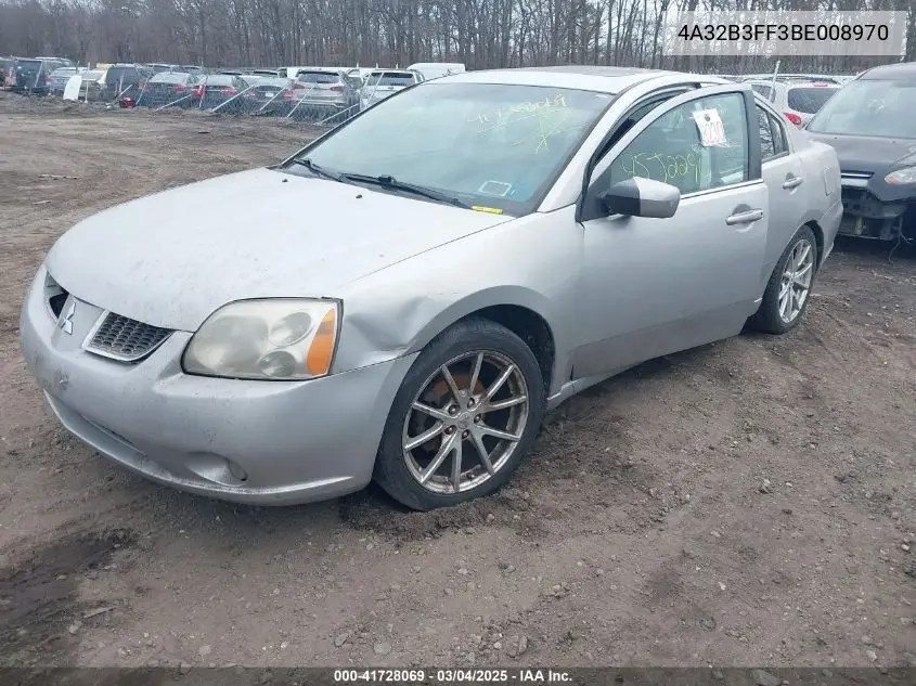 2011 Mitsubishi Galant Es/Se VIN: 4A32B3FF3BE008970 Lot: 41728069