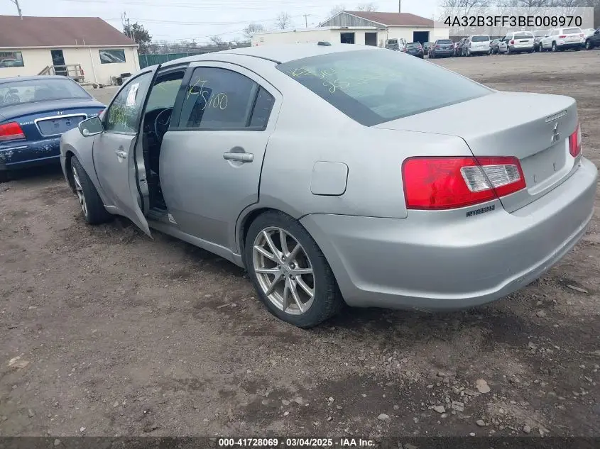 2011 Mitsubishi Galant Es/Se VIN: 4A32B3FF3BE008970 Lot: 41728069
