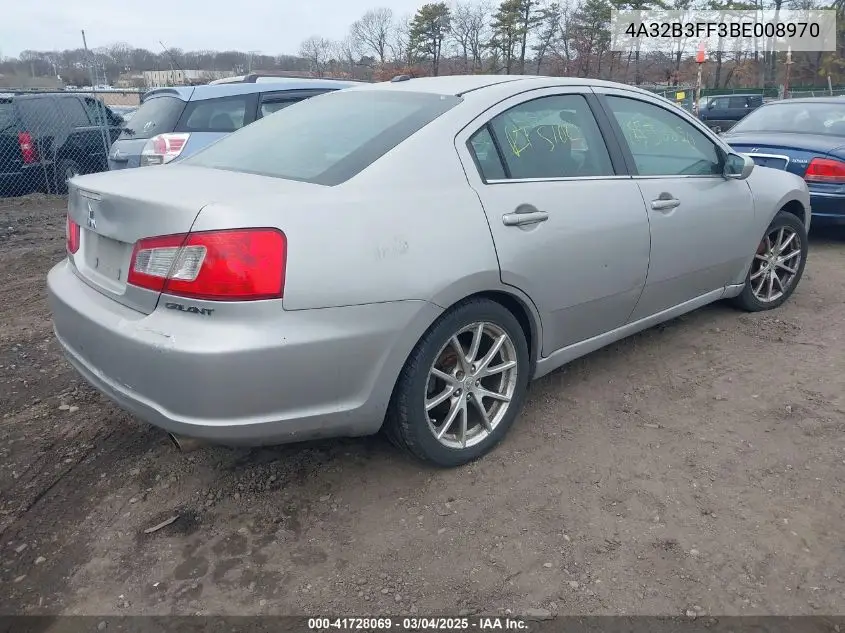 2011 Mitsubishi Galant Es/Se VIN: 4A32B3FF3BE008970 Lot: 41728069