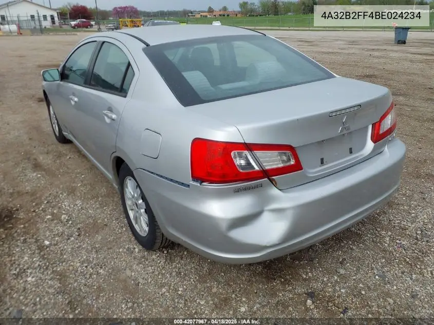 2011 Mitsubishi Galant Fe VIN: 4A32B2FF4BE024234 Lot: 42077967