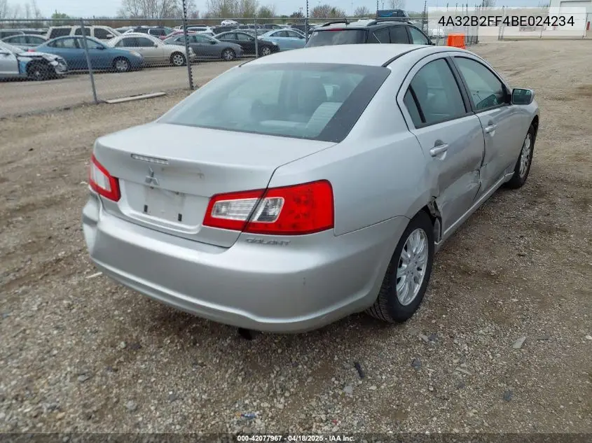 2011 Mitsubishi Galant Fe VIN: 4A32B2FF4BE024234 Lot: 42077967