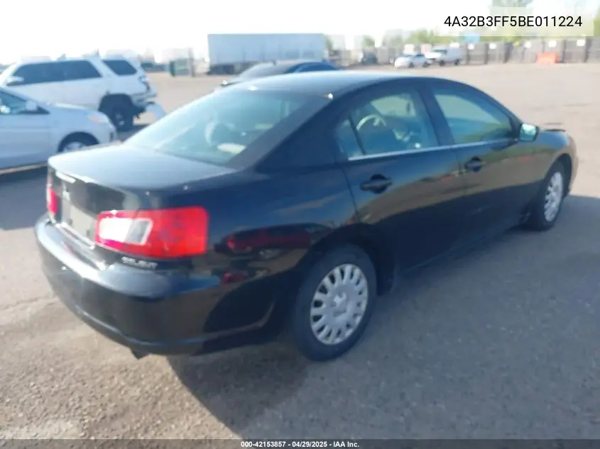 2011 Mitsubishi Galant Es/Se VIN: 4A32B3FF5BE011224 Lot: 42153857