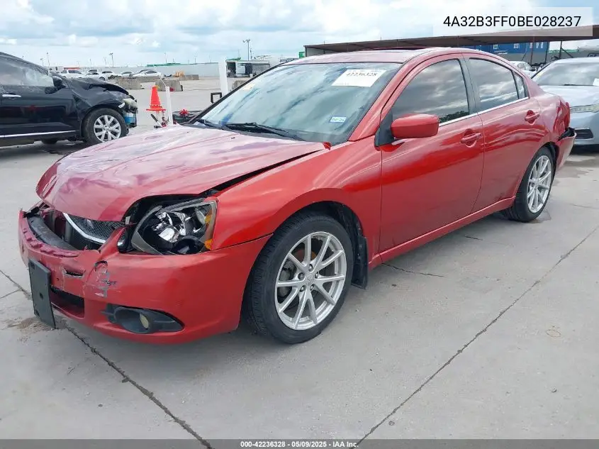 2011 Mitsubishi Galant Es/Se VIN: 4A32B3FF0BE028237 Lot: 42236328
