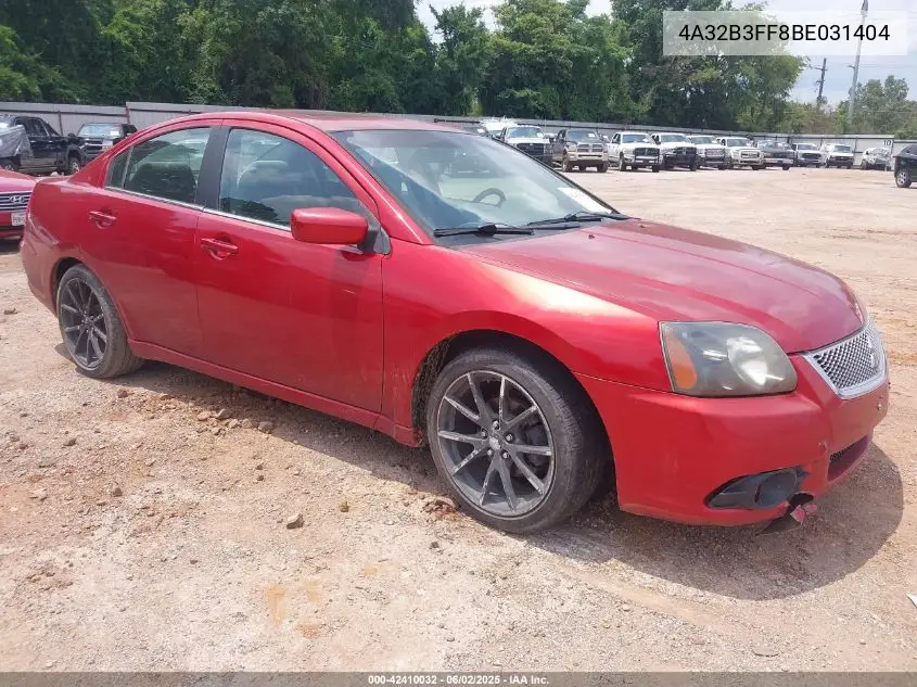 2011 Mitsubishi Galant Es/Se VIN: 4A32B3FF8BE031404 Lot: 42410032