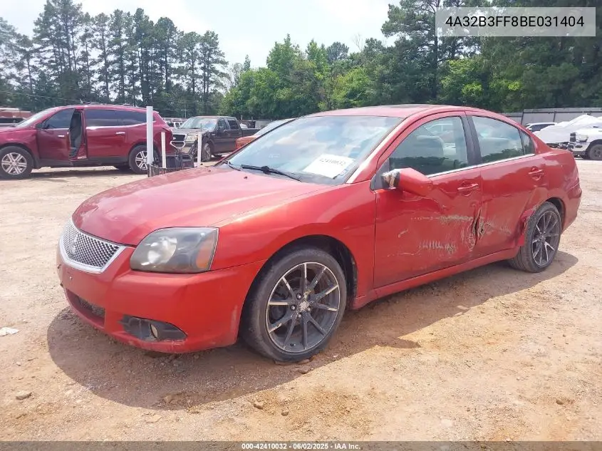 2011 Mitsubishi Galant Es/Se VIN: 4A32B3FF8BE031404 Lot: 42410032