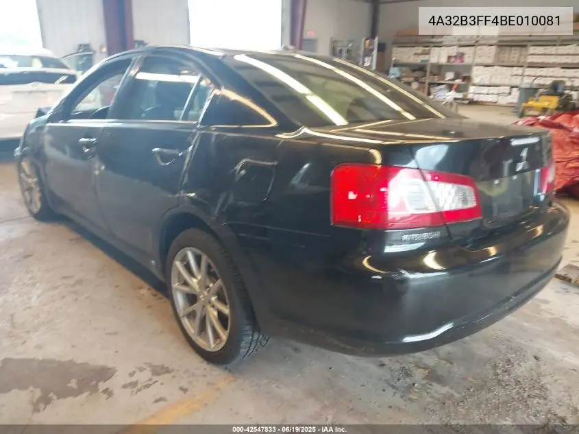 2011 Mitsubishi Galant Es/Se VIN: 4A32B3FF4BE010081 Lot: 42547833