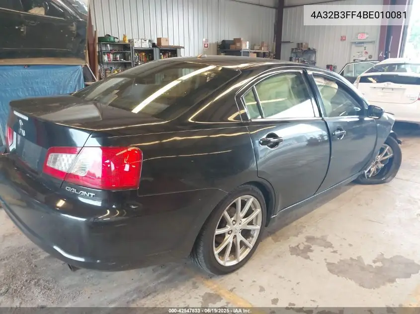 2011 Mitsubishi Galant Es/Se VIN: 4A32B3FF4BE010081 Lot: 42547833