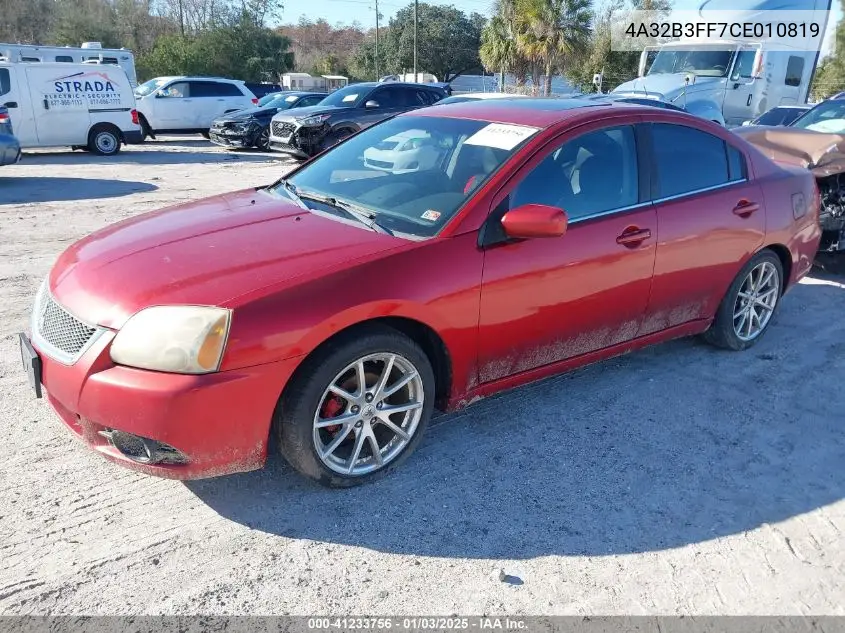 2012 Mitsubishi Galant Es/Se VIN: 4A32B3FF7CE010819 Lot: 41233756