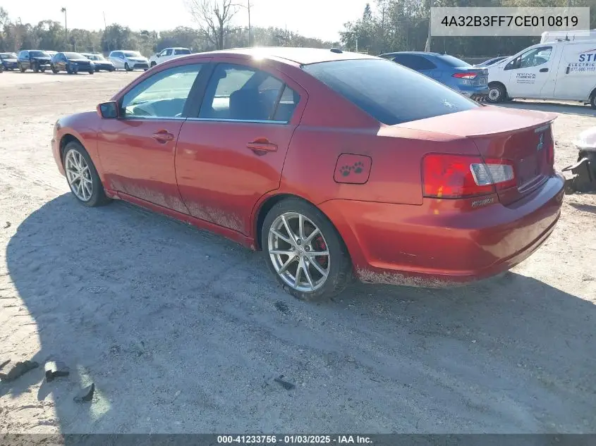 2012 Mitsubishi Galant Es/Se VIN: 4A32B3FF7CE010819 Lot: 41233756