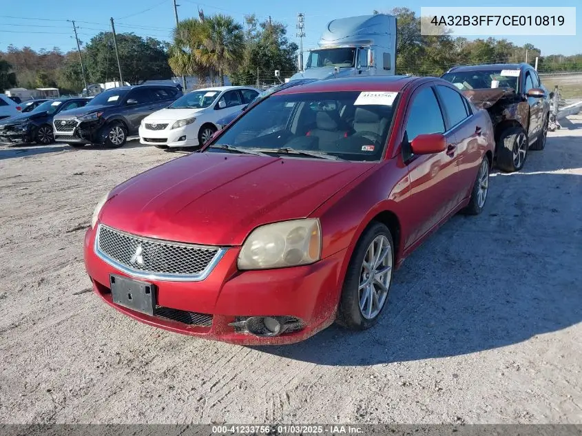 2012 Mitsubishi Galant Es/Se VIN: 4A32B3FF7CE010819 Lot: 41233756