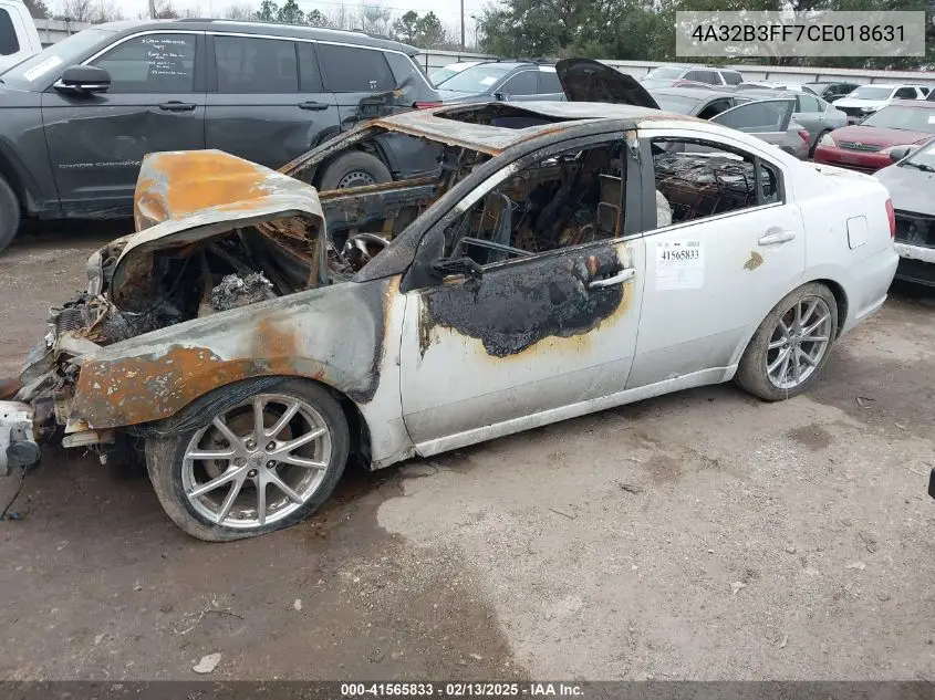2012 Mitsubishi Galant Es/Se VIN: 4A32B3FF7CE018631 Lot: 41565833