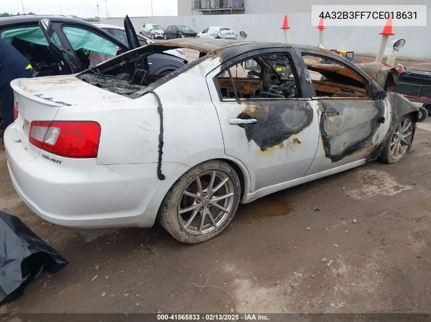2012 Mitsubishi Galant Es/Se VIN: 4A32B3FF7CE018631 Lot: 41565833