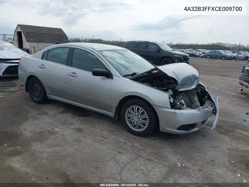2012 Mitsubishi Galant Es/Se VIN: 4A32B3FFXCE009700 Lot: 42024048