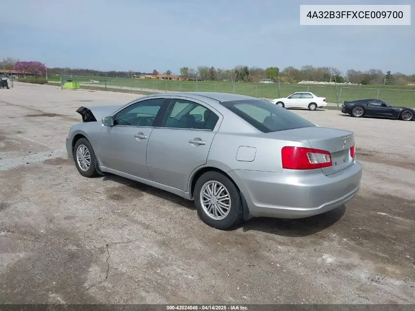 2012 Mitsubishi Galant Es/Se VIN: 4A32B3FFXCE009700 Lot: 42024048