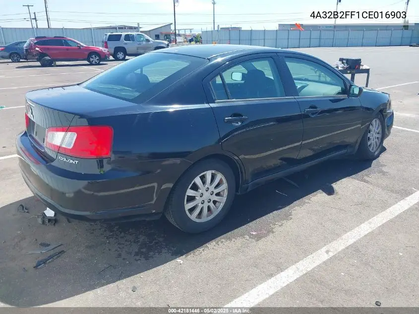 2012 Mitsubishi Galant Fe VIN: 4A32B2FF1CE016903 Lot: 42181446