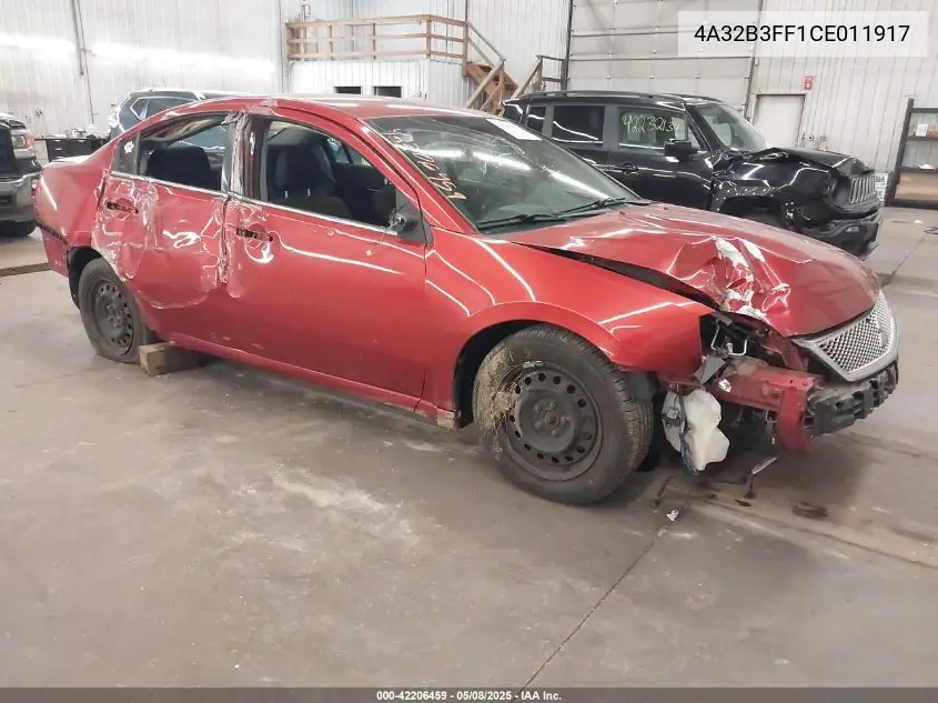 2012 Mitsubishi Galant Es/Se VIN: 4A32B3FF1CE011917 Lot: 42206459
