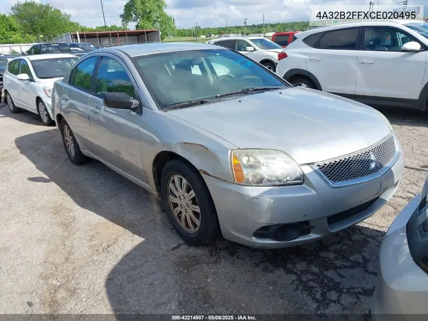 2012 Mitsubishi Galant Fe VIN: 4A32B2FFXCE020495 Lot: 42214507