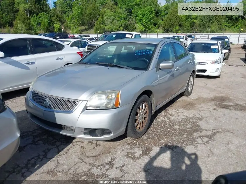 2012 Mitsubishi Galant Fe VIN: 4A32B2FFXCE020495 Lot: 42214507