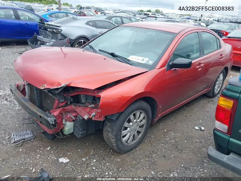 2012 Mitsubishi Galant Fe VIN: 4A32B2FF5CE008383 Lot: 42230300