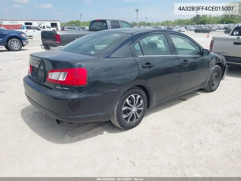 2012 Mitsubishi Galant Es/Se VIN: 4A32B3FF4CE015007 Lot: 42258546