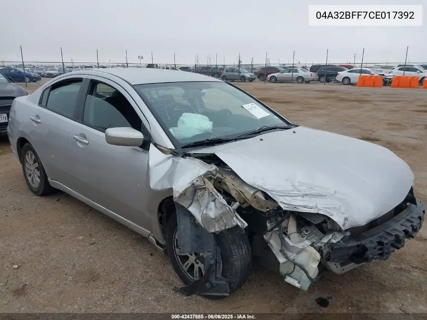 2012 Mitsubishi Galant VIN: 04A32BFF7CE017392 Lot: 42437885