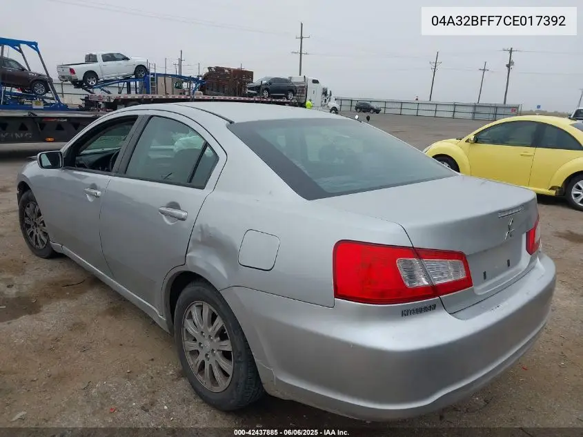 2012 Mitsubishi Galant VIN: 04A32BFF7CE017392 Lot: 42437885
