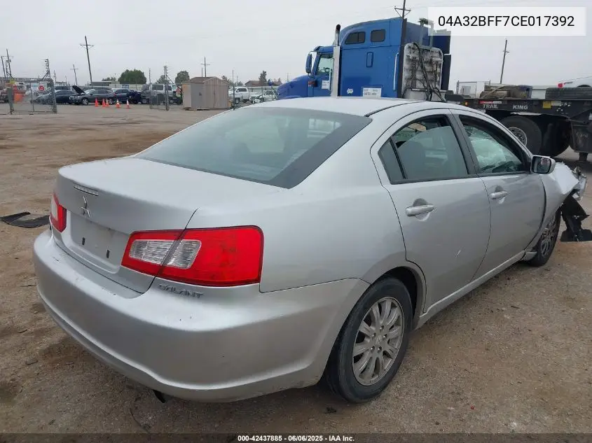 2012 Mitsubishi Galant VIN: 04A32BFF7CE017392 Lot: 42437885