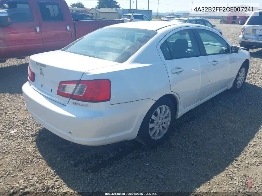 2012 Mitsubishi Galant Fe VIN: 4A32B2FF2CE007241 Lot: 42438828