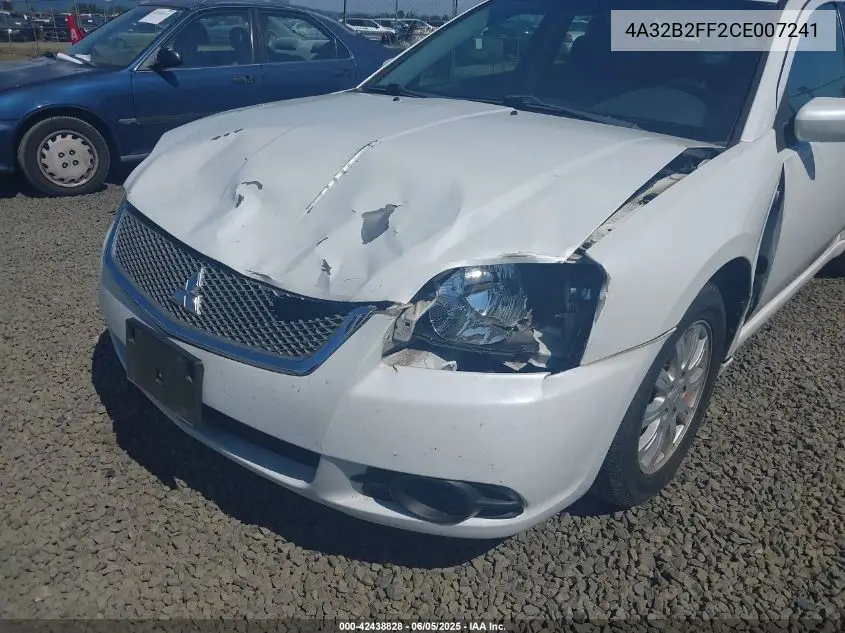2012 Mitsubishi Galant Fe VIN: 4A32B2FF2CE007241 Lot: 42438828