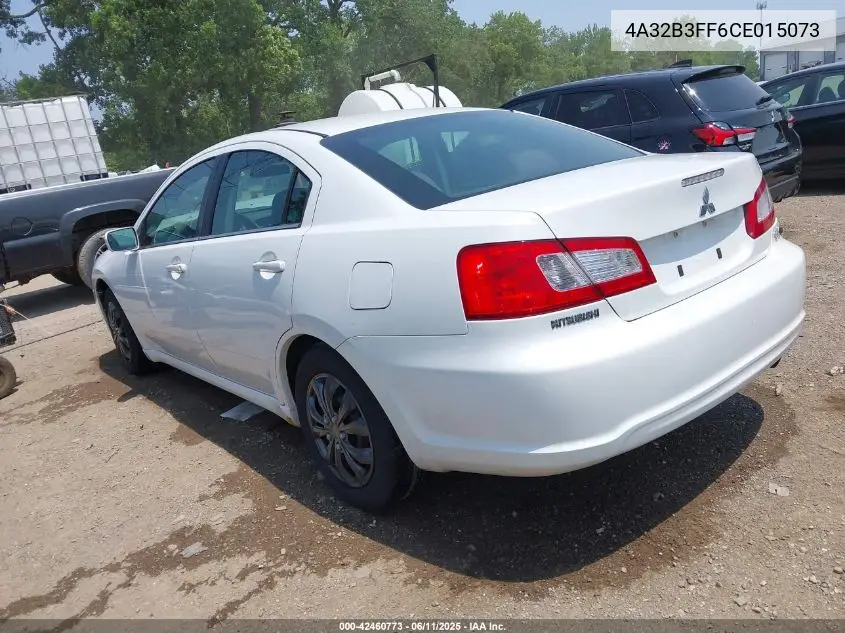 2012 Mitsubishi Galant Es/Se VIN: 4A32B3FF6CE015073 Lot: 42460773